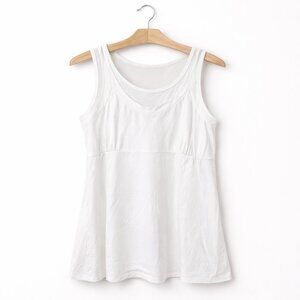 BLUE SKY | White Rhine Sleeveless Bamboo Tank Top - Small